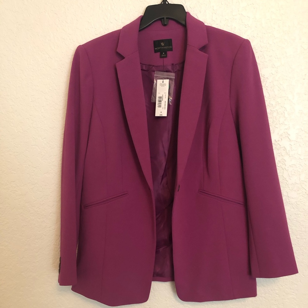 NWT! Magenta blazer. Medium. Worthington. Perfect!